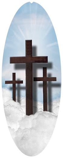 DNSA18-106-BL Three Crosses (Clouds) Blue